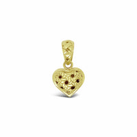 small 18k gold heart pendant