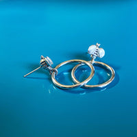 small silver bee earrings