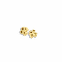 small gold cross earrings