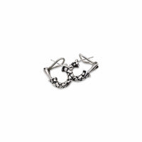 smaller woven hoop earrings silver