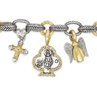 st. patrick charm with gold and diamonds