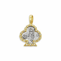 st. patrick pendant with diamonds gold