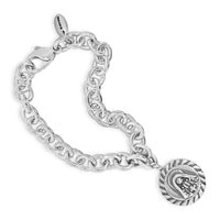 silver catholic jewelry bracelet