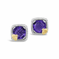 sterling silver amethyst earrings