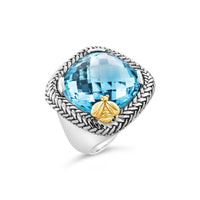sterling silver blue topaz ring