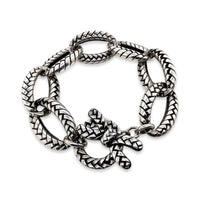 sterling silver chunky toggle bracelet