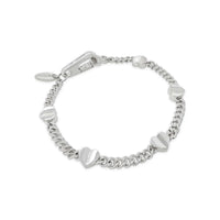 sterling silver heart charm bracelet