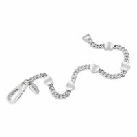 sterling silver heart link bracelet