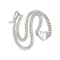 sterling silver heart necklace large