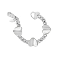 sterling silver hearts bracelet