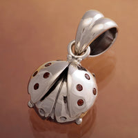 sterling silver ladybug pendant