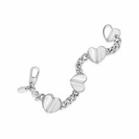 sterling silver three hearts bracelet