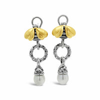 tear drop pearl earrings gold silver