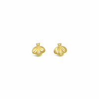 bee stud earrings gold