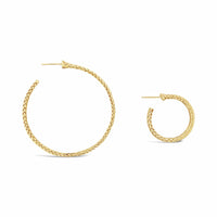 18k gold hoop earrings