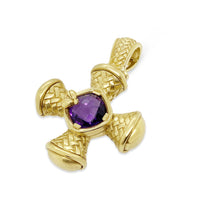 trenza maltese cross pendant with amethyst