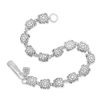 turtle charm bracelet silver