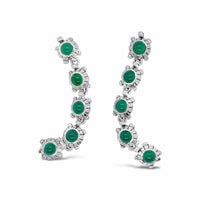 green stone earrings