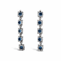 turtle earrings with blue topaz stones