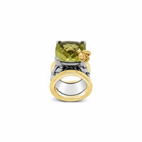 wide band ring with citrine