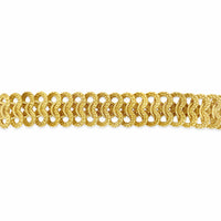 wide mesh chain bracelet gold