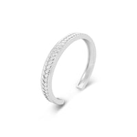 narrow sterling silver braided cuff bracelet